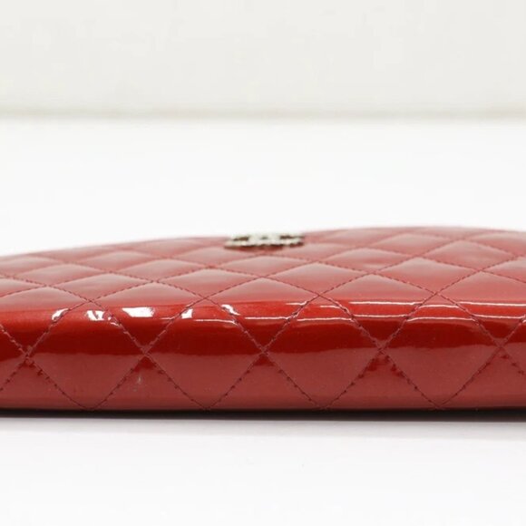 CHANEL Patent Quilted Brilliant Wallet On Chain WOC Red - Picture 2 of 15